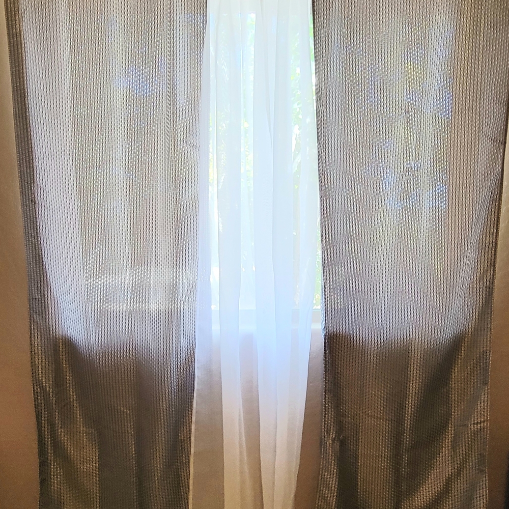 Elegant Gray and White Curtains